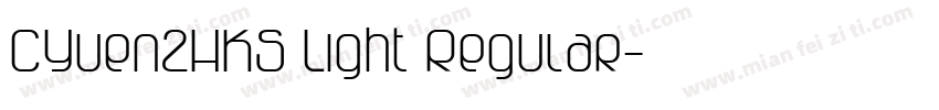 CYuen2HKS Light Regular字体转换